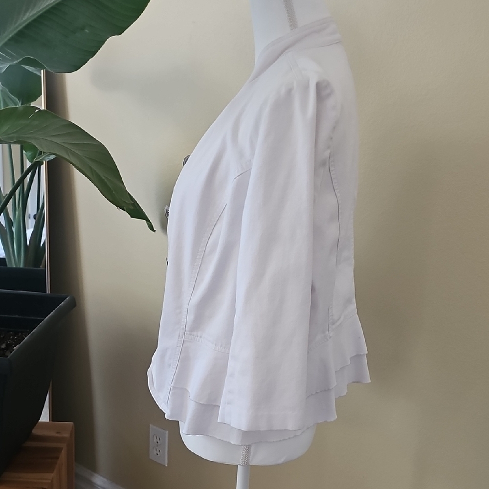 New York & Company White Double-Breasted Blazer - Picture 3 of 3